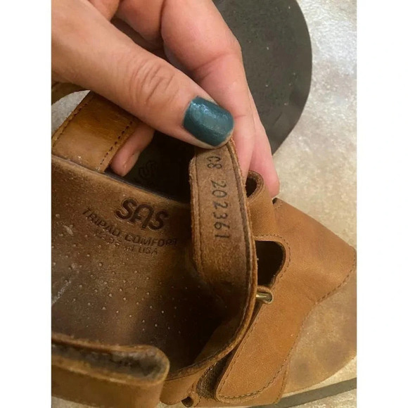 SAS Women's Brown Tripad Comfort Sandals Size 6 Open Toe Comfort Strappy - Picture 10 of 10